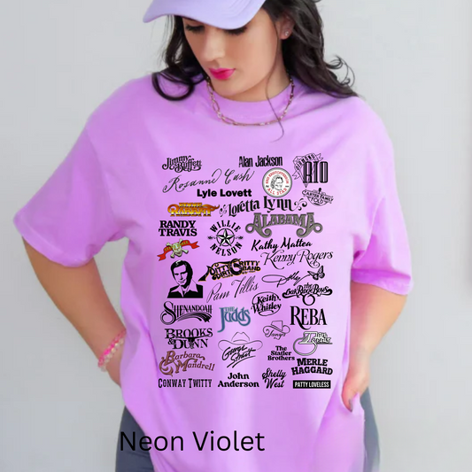 80's Country Bands Comfort Color Tee