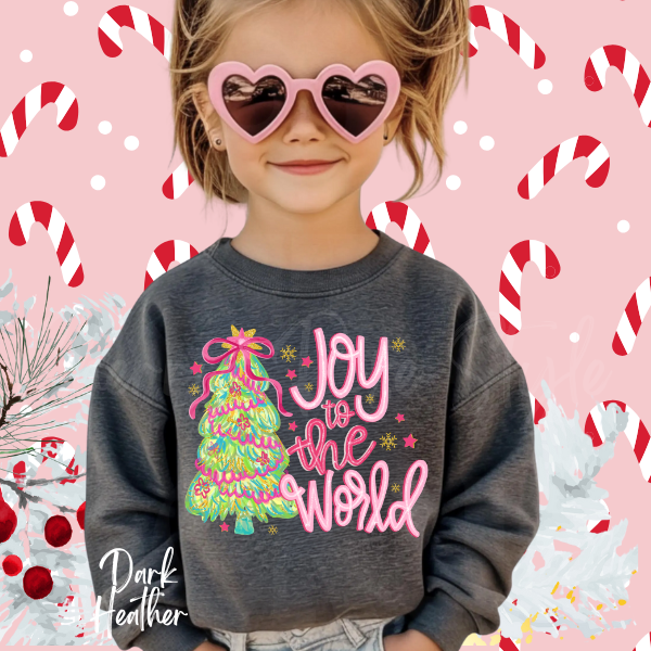 Joy to the World Christmas Holiday Sweatshirt, Youth & Adult