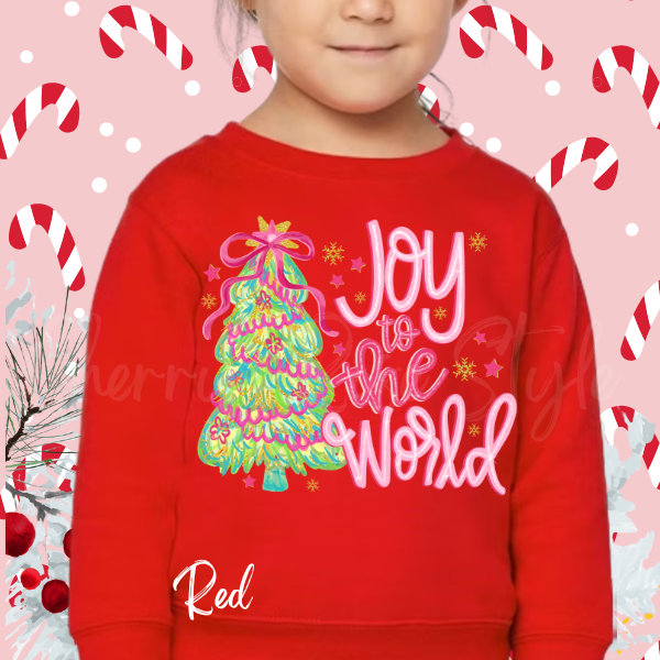 Joy to the World Christmas Holiday Sweatshirt, Youth & Adult